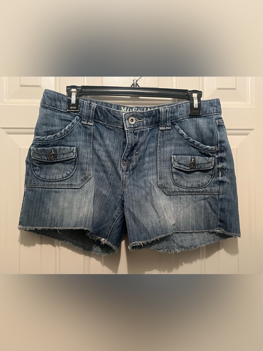 Mossimo Supply Co. Blue Denim Cargo Pocket Shorts